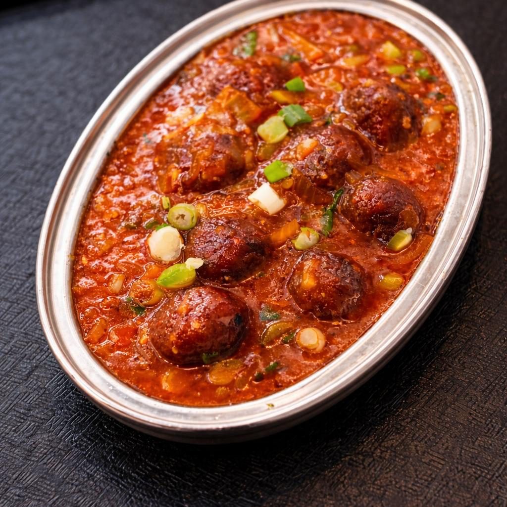 Veg Manchurian w/Gravy (Rice).